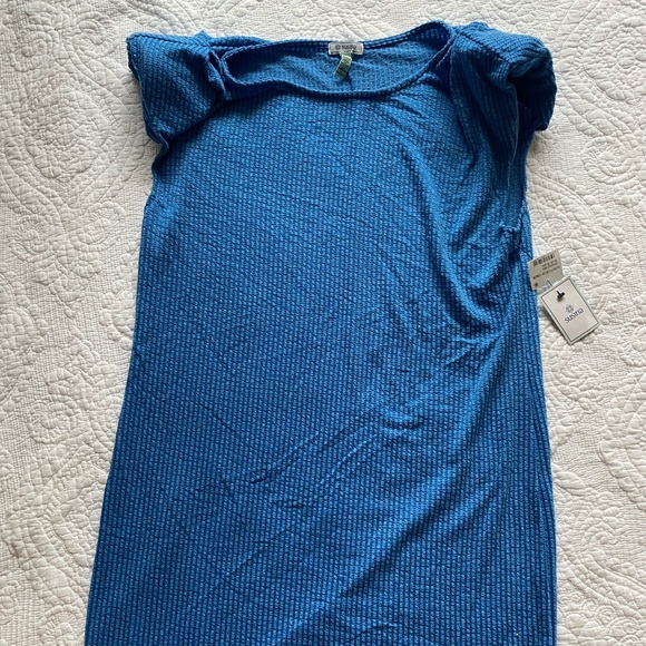 NWT Susina dress blue bliss shoulder pads large - Picture 1 of 5